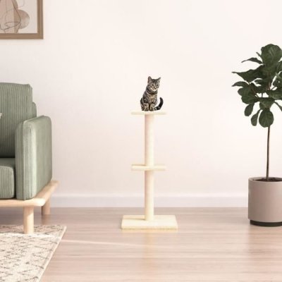 VIDAXL  Arbre &Agrave; Chat Avec Griffoirs En Sisal Cr&egrave;me 73 Cm