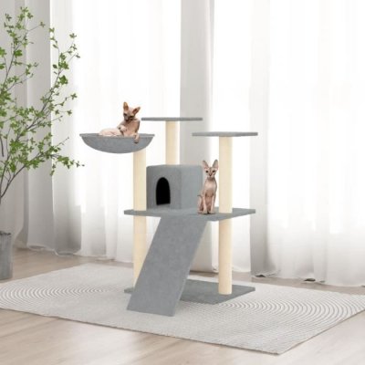 VIDAXL  - Arbre &agrave; chat avec griffoirs en sisal Gris clair 83 cm