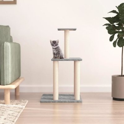 VIDAXL  - Arbre &agrave; chat avec griffoirs en sisal gris clair 85,5 cm