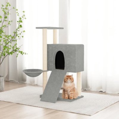 VIDAXL  Arbre &Agrave; Chat Avec Griffoirs En Sisal Gris Clair 96 Cm