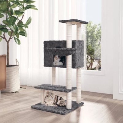 VIDAXL  Arbre &Agrave; Chat Avec Griffoirs En Sisal Gris Fonc&eacute; 108,5 Cm