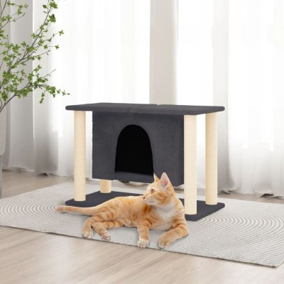 VIDAXL  Arbre &Agrave; Chat Avec Griffoirs En Sisal Gris Fonc&eacute; 50 Cm