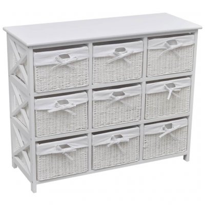vidaXL Armoire de rangement Blanc 