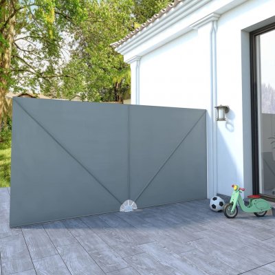 Vidaxl - Auvent lat&eacute;ral pliable de terrasse Gris 400 x 200 cm Gris