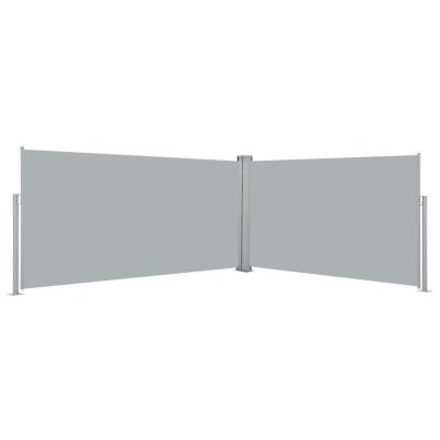 Vidaxl auvent lat&eacute;ral r&eacute;tractable gris de 160x600 cm 42180