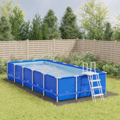 VIDAXL  b&acirc;che de piscine gris clair 820x420 cm g&eacute;otextile polyester