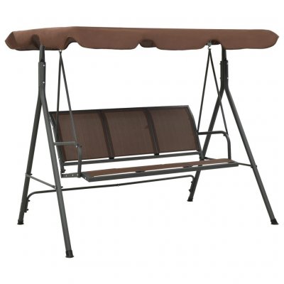 VIDAXL  Balancelle De Jardin Avec Auvent Caf&eacute;
