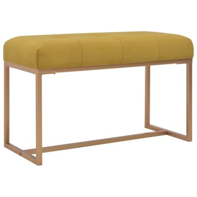 VIDAXL  - Banc 80 cm Moutarde Velours Moutarde