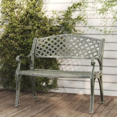 VIDAXL  - Banc de jardin 102 cm Aluminium coul&eacute; Vert Vert