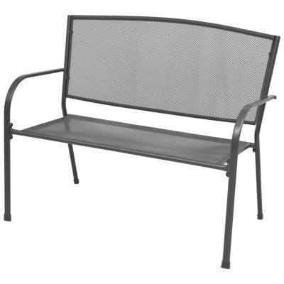 VIDAXL  - Banc de jardin 108 cm Acier et maille Anthracite Anthracite