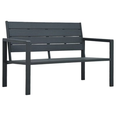 VIDAXL  - Banc de jardin 120 cm pehd Gris Aspect de bois Grey