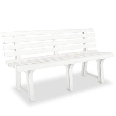 VIDAXL  - Banc de jardin 145,5 cm Plastique Blanc White