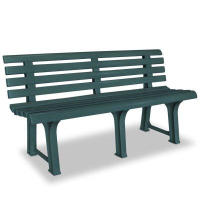 VIDAXL  - Banc de jardin 145,5 cm Plastique Vert Vert