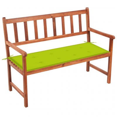  Vidaxl banc de jardin avec coussin 120 cm bois d'acacia massif 3063779