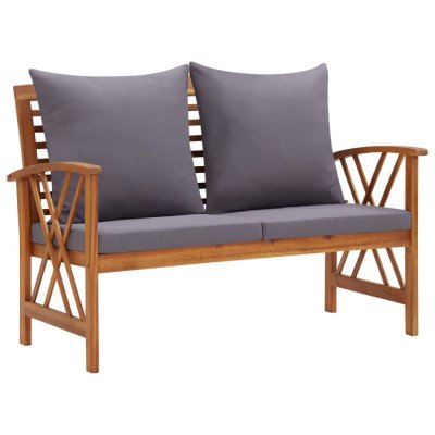 VIDAXL  banc de jardin avec coussins 119 cm bois solide d'acacia 310271