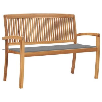 VIDAXL  Banc de jardin empilable 128,5cm - Bois de teck
