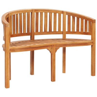 VIDAXL  banc de jardin en forme de banane 120 cm teck solide 48020