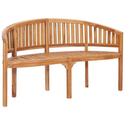 VIDAXL  Banc De Jardin En Forme De Banane 151 Cm Teck Solide