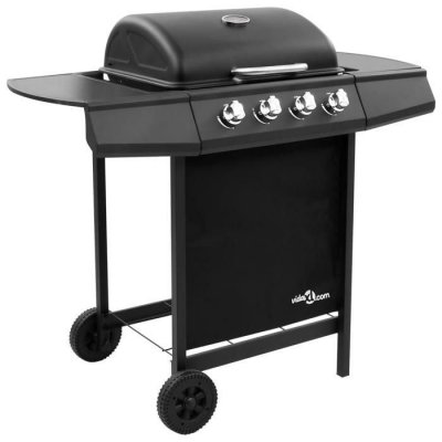 VIDAXL  Barbecue gril &agrave; gaz avec 4 br&ucirc;leurs Noir 