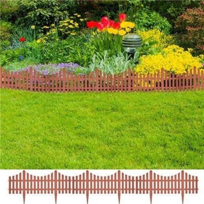 VIDAXL  - Bordures de pelouse 17 pcs 10 m Marron Marron
