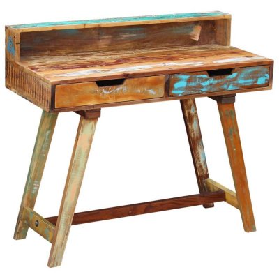 Vidaxl - Bureau Bois de r&eacute;cup&eacute;ration massif Multicolore