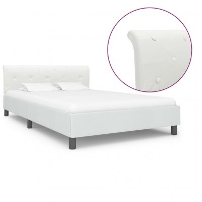 Vidaxl - Cadre de lit Blanc Similicuir 140 x 200 cm White