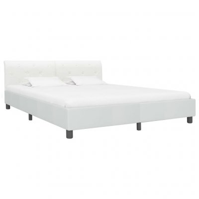 Vidaxl - Cadre de lit Blanc Similicuir 180 x 200 cm Blanc