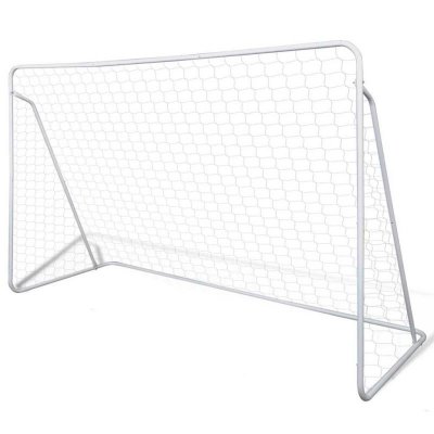 Vidaxl - Cage de but de football 240 x 90 x 150 cm Acier Blanc