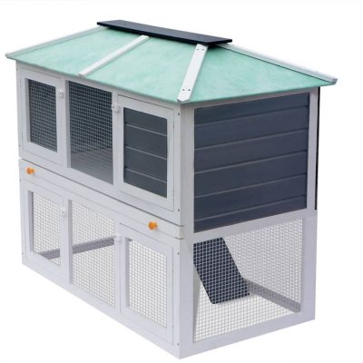 VIDAXL  - Cage double pour animaux Bois Noir