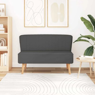VIDAXL  canap&eacute; 117 x 55,5 x 77 cm tissu gris fonc&eacute; 244071