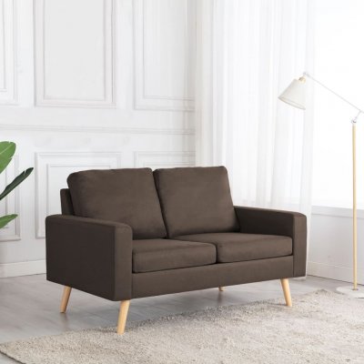 VIDAXL  - Canap&eacute; &agrave; 2 places Marron Tissu Brown