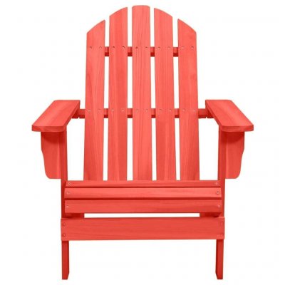VIDAXL  - Chaise de jardin Adirondack Bois de sapin massif Rouge Rouge