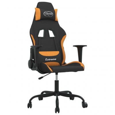 VIDAXL  chaise de jeu de massage noir et orange tissu
