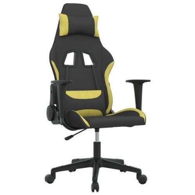 VIDAXL  - Chaise de jeu de massage Noir et vert clair Tissu Light green