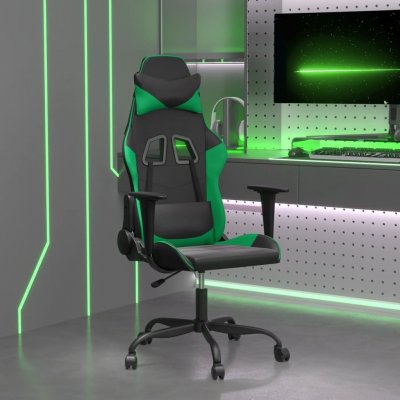 VIDAXL  chaise de jeu de massage noir et vert similicuir 