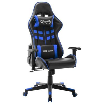 VIDAXL  chaise de jeu noir et bleu cuir artificiel