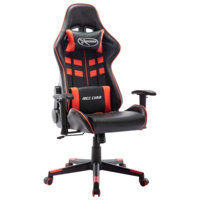 VIDAXL  chaise de jeu noir et rouge cuir artificiel