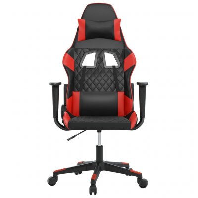 VIDAXL  chaise de jeu noir et rouge similicuir