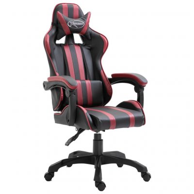 VIDAXL  chaise de jeu rouge bordeaux similicuir 20215