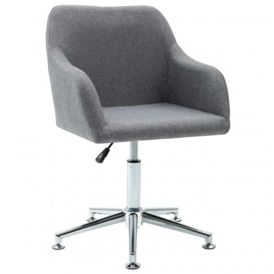 Vidaxl - Chaise pivotante de bureau Gris clair Tissu Gris clair