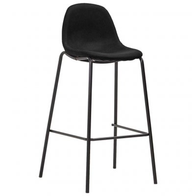 Vidaxl chaises de bar lot de 6 noir tissu 279665