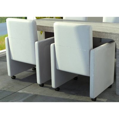 Vidaxl - Chaises de salle &agrave; manger 2 pcs Blanc Similicuir White