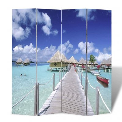 Vidaxl - Cloison de s&eacute;paration pliable 160 x 170 cm Plage Bleu