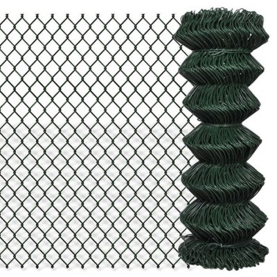 VIDAXL  - Cl&ocirc;ture &agrave; mailles losang&eacute;es Acier 1x25 m Vert Vert
