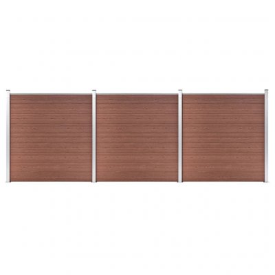 Vidaxl - Cl&ocirc;ture de jardin wpc 526x186 cm Marron Marron