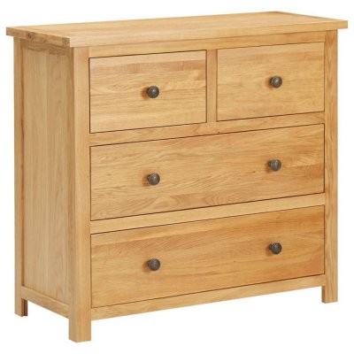 VidaXL Commode en ch&ecirc;ne Massif 80 &times; 35 &times; 75 cm