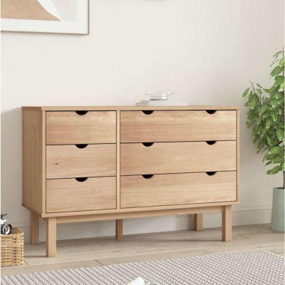 Vidaxl commode otta 111x42x73,5 cm bois de pin massif