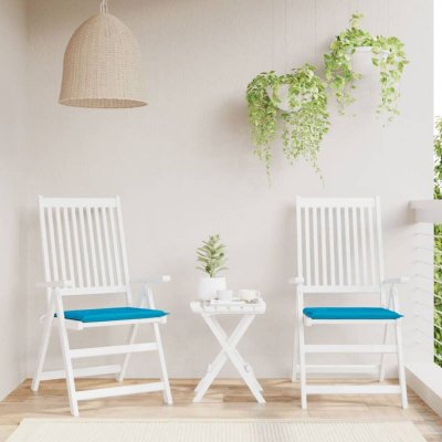 VIDAXL  - Coussins de chaise de jardin 2 pcs Bleu 50x50x3 cm Bleu
