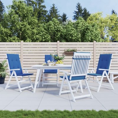 VIDAXL  Coussins De Chaise De Jardin 4 Pcs Bleu Royal 120x50x3 Cm