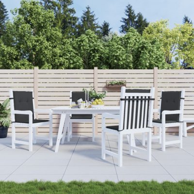 VIDAXL  - Coussins de chaise de jardin 4 pcs Noir 100 x 50 x 3 cm Noir